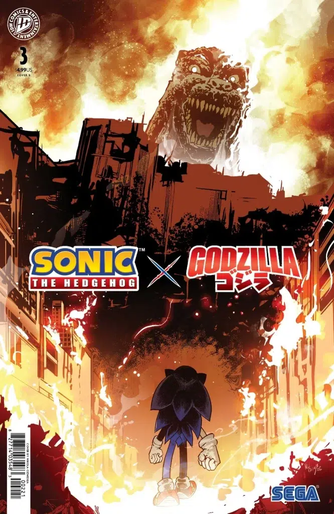 Sonic the Hedgehog X Godzilla #3 Cover Cover B